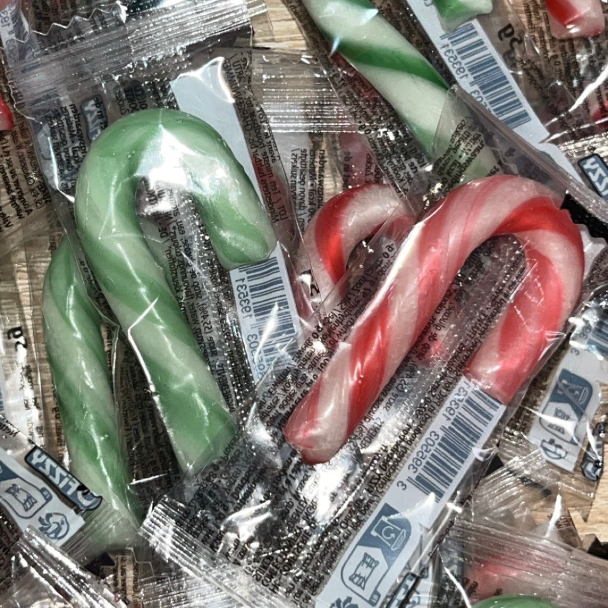 MINI CANDY CANES FIZZY x10