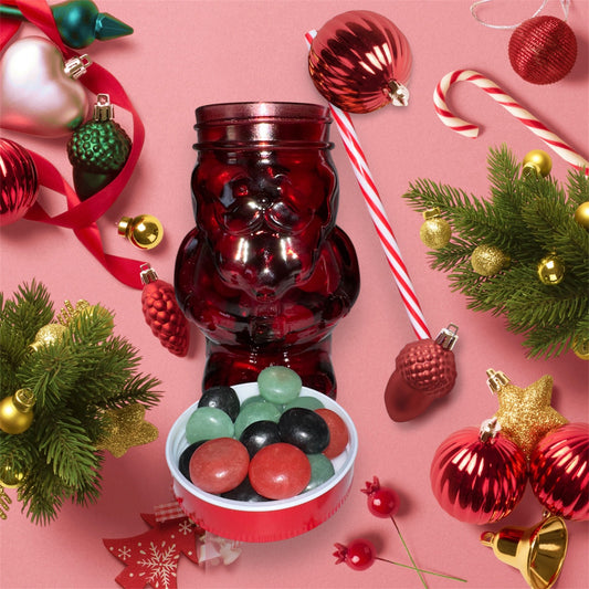 VERRE PAPA NOËL + PAILLE + FRAIZIBUS